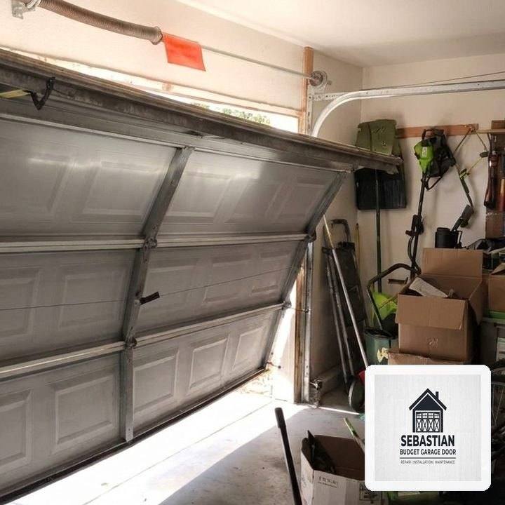 Sebastian Budget Garage Door in Westford, MA: Heavy-Duty Steel Section Strut & 11-Gauge Hinge Reinforcement - Westford, MA